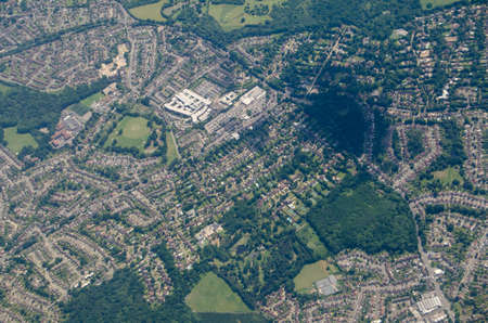Aerial view of the Princess Royal University Hospital in the London Borough of Bromley.  An NHS...