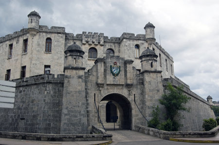 Historic Castle in Old Havana, now used as headquarters for the Police. Havana, Cubaのeditorial素材