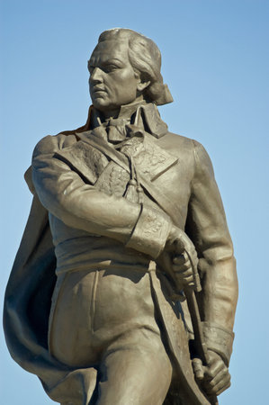 Statue of the Venezuelan revolutionary Francisco de Miranda (1750 â 1816), Havana Cuba.のeditorial素材
