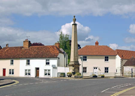 The Obelisk at Warminster. The plaque on it reads: ' This obelisk was constructed using surplus...