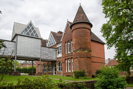 Exterior of the Art Building of Winchester College public school in Hampshire, Southern England.の写真素材