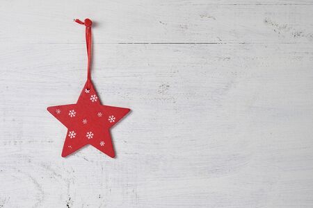 Star Christmas red woodの写真素材