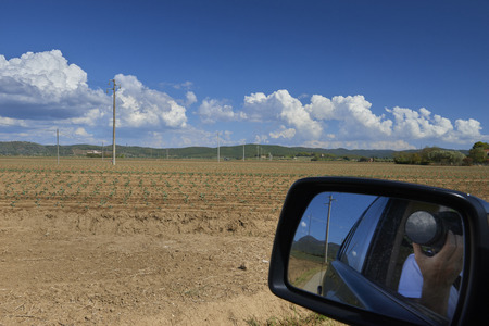 countryside landscape in the dry seasonの写真素材