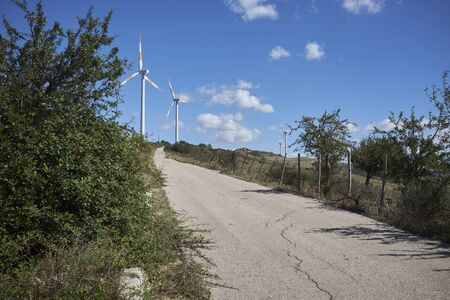 wind farm in central sicily, Italy