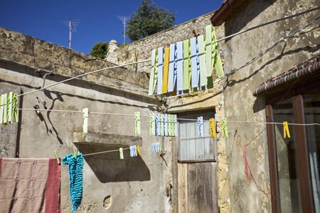 court characteristic of an ancient villageの写真素材