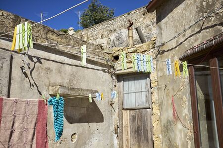 court characteristic of an ancient villageの写真素材