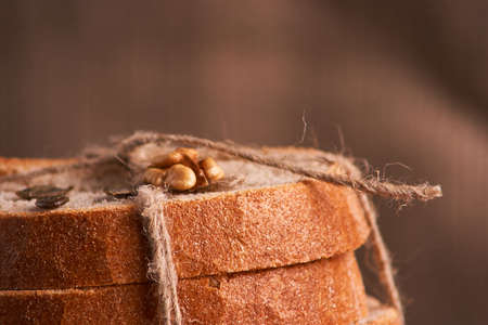 Fresh homemade bread. Crisp. Bread at leaven. Unleavened breadの写真素材