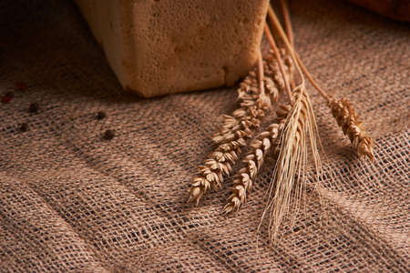 loaf of bread, concept of home food close up