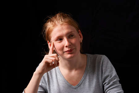 a beautiful woman look in camera and is very lovely.