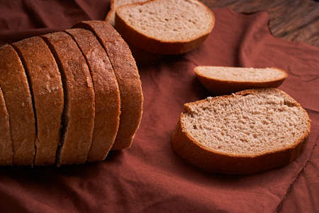 Fresh homemade bread. Crisp. Bread at leaven. Unleavened bread
