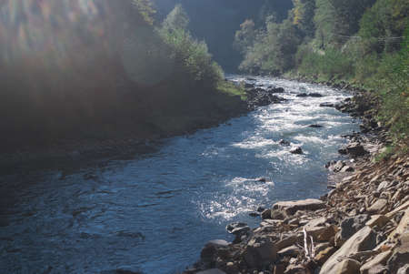 Mountain river stream valley scenery landscape nice weather
