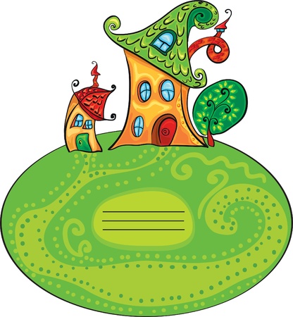 funny fairy housesのイラスト素材
