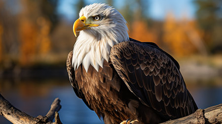 Bald Eagle (Haliaeetus leucocephalus) portraitの素材