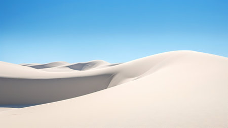 White sand dunes in the desert. 3d render illustration.の素材