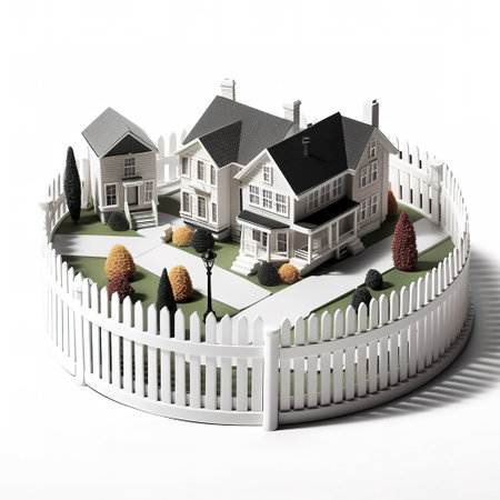 Model of the house on a white background. 3D rendering.の素材
