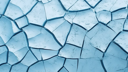 Cracked blue glass texture. Abstract background and texture for design.の素材