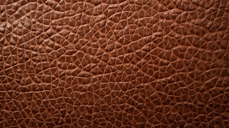 Brown leather texture background. Close up of textured leather background.の素材