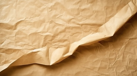 Crumpled brown paper background. Texture of crumpled paper.の素材