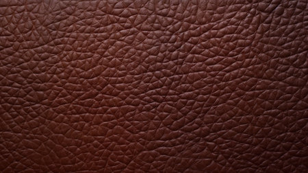 Brown leather texture background. Close-up of brown leather texture.の素材