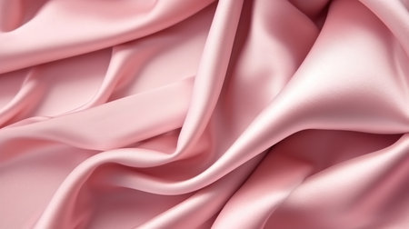 Smooth elegant pink silk or satin texture can use as backgroundの素材