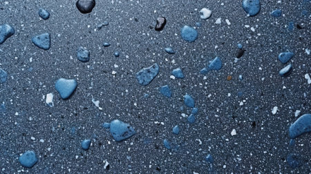 Water drops on a blue background. Water drops on a stone.の素材