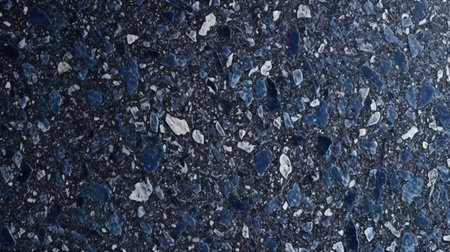 Close-up of blue terrazzo flooring texture background.の素材