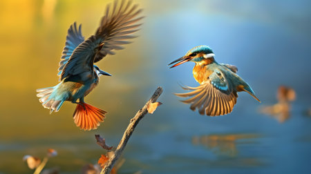 Common Kingfisher (Alcedo atthis) in flightの素材