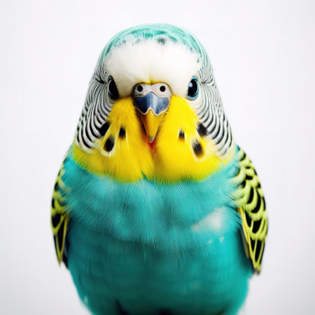 Budgerigar parrot isolated on a white background.の素材