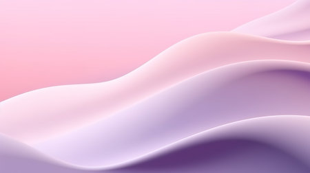 abstract background with smooth wavy lines in pink and purple colorsの素材
