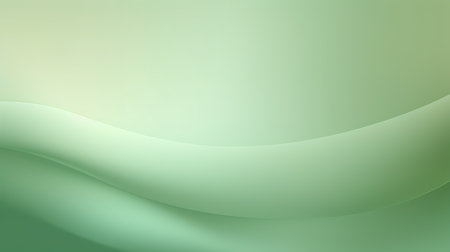 abstract green background with smooth lines and waves. Vector illustration.の素材