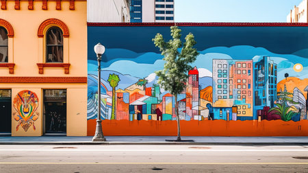 The famous mural in San Diego, Californiaの素材