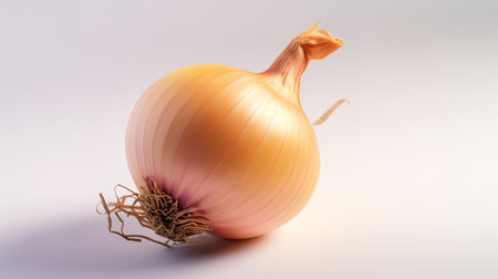 onion isolated on white background with copy space for text or objectの素材