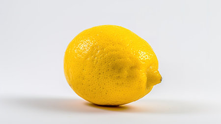 Lemon on a white background. Close up. Isolated.の素材
