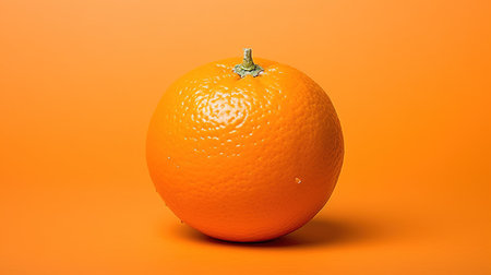 Orange fruit on orange background, with copy space for your text.の素材