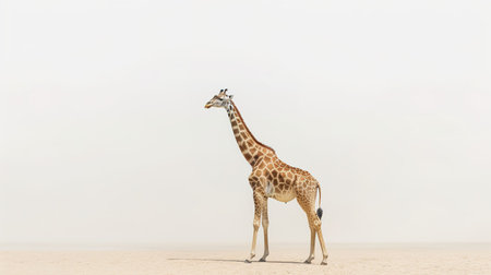 Giraffe in the Namib Desert, Namibia, Africaの素材