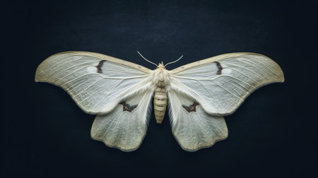 Beautiful butterfly on a black background. Macro photography of a butterfly.の素材