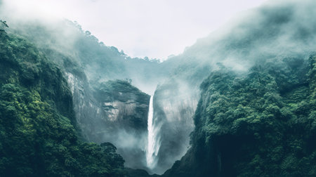 Tad Mok waterfall, Doi Inthanon National Park, Chiang Mai, Thailandの素材