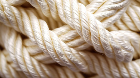 White rope background macro close up. High resolution photo. Full depth of field.の素材