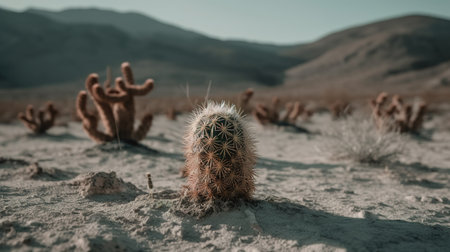 Cactus in Joshua Tree National Park, California, United States.の素材
