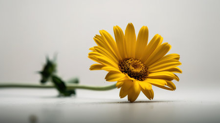 Calendula flower on a white background. Selective focus.の素材