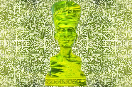 Ancient Egyptian Pharaoh Statueの写真素材