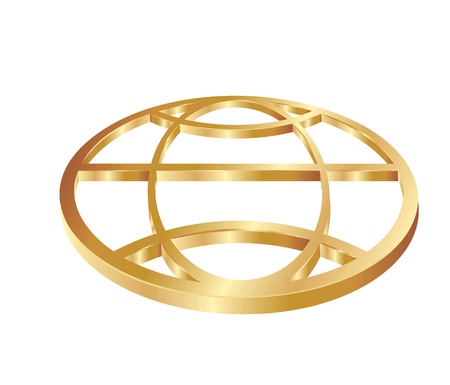 Gold Globeのイラスト素材