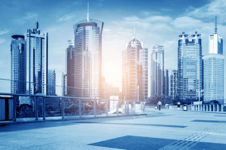 the modern building of the lujiazui financial centre in shanghai china.