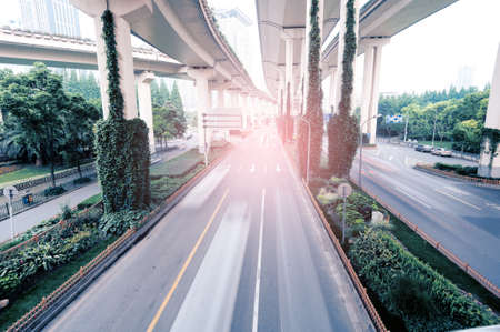 yan an road Viaduct , Shanghai, Chinaの写真素材
