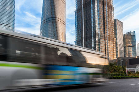 The century avenue of street scene in shanghai Lujiazui,China.のeditorial素材