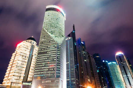 beautiful night view in shanghaiのeditorial素材