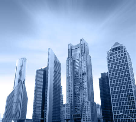 the modern building of the lujiazui financial centre in shanghai china.のeditorial素材