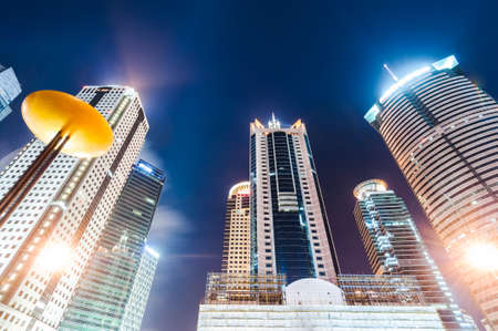 modern business center in Shanghai China.のeditorial素材