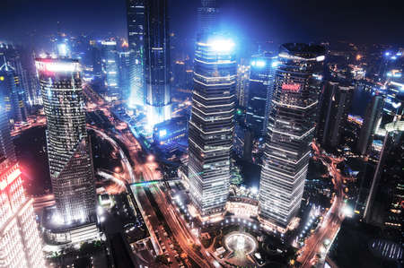 view from the Oriental Pearl TV Tower.shanghai lujiazui financialのeditorial素材