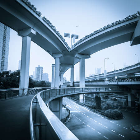 bridge overpass of shanghai china.のeditorial素材
